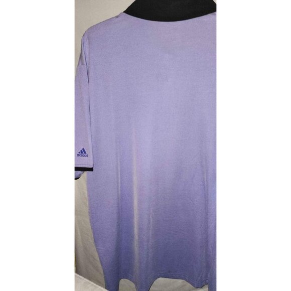 Adidas ClimaCool Purple Polo Shirt 2XL Mens Short Sleeve Black Collar Lightweigh - Picture 9 of 10